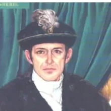 Conrad Grebel — Représentation moderne (Oliver W. Schenk, 1972) ; aucun portrait d’époque n’a été retrouvé